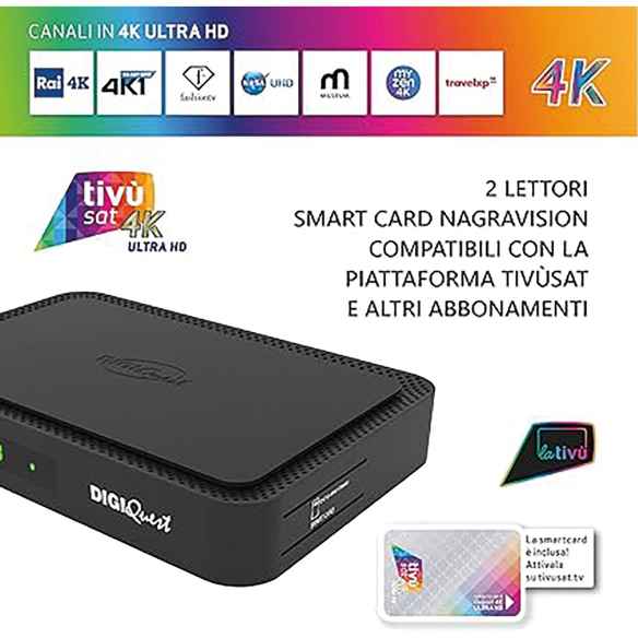 Décodeur Digiquest Combo Q90 UHD 4K Tivùsat RG-859331