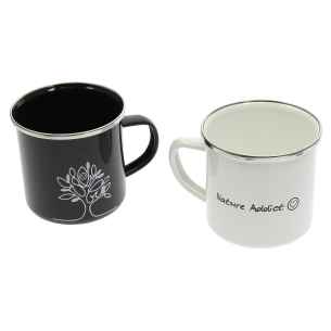 Pack de 2 mugs en acier émaillé Incasa RG-917516