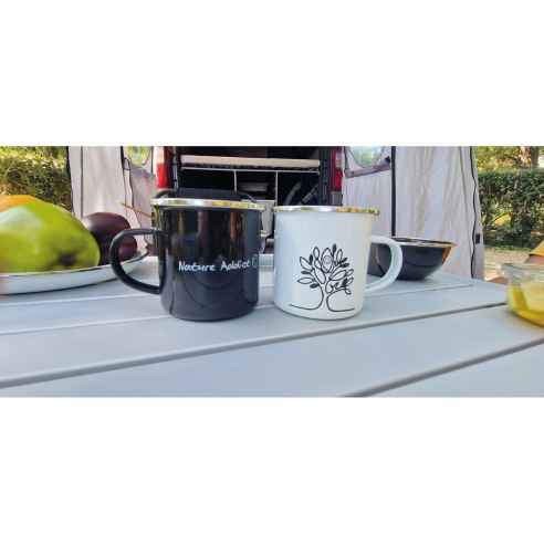 Pack de 2 mugs en acier émaillé Incasa RG-917516