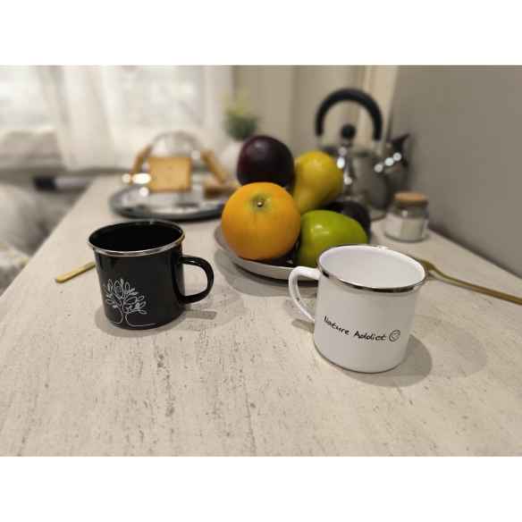 Pack de 2 mugs en acier émaillé Incasa RG-917516