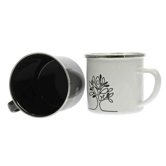 Pack de 2 mugs en acier émaillé Incasa RG-917516