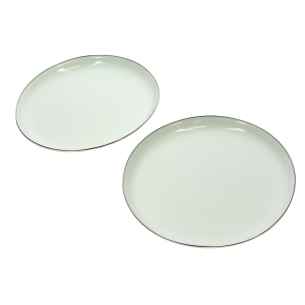 Set de 2 assiettes plates en acier émaillé Incasa RG-917526