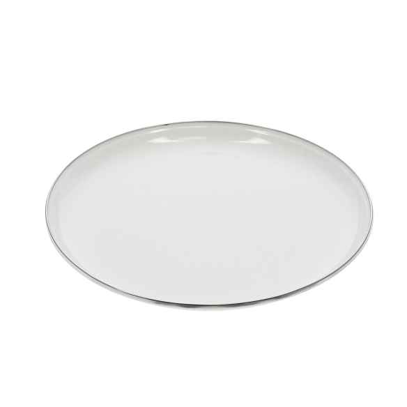 Set de 2 assiettes plates en acier émaillé Incasa RG-917526