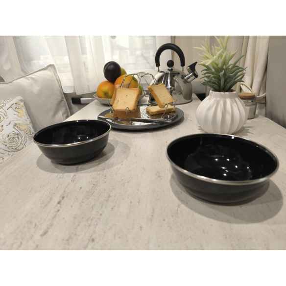 Pack de 2 bols en acier émaillé Incasa RG-917536