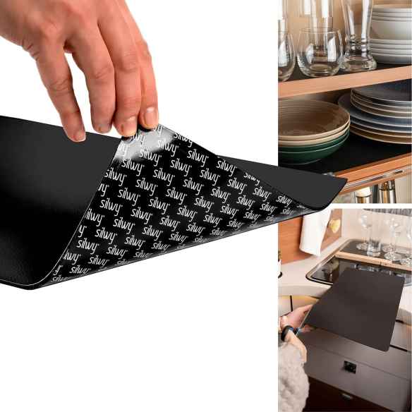 Tapis nano gel métal noir Silwy RG-912878