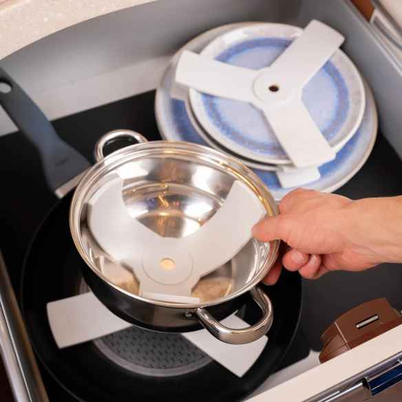 Séparateurs d'assiettes aimantés gris Silwy RG-912888