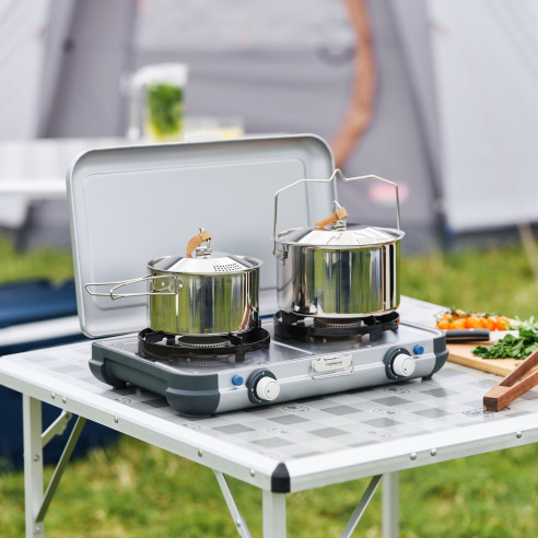 Réchaud à gaz 2 feux Camping Kitchen Grill Campingaz RG-216776