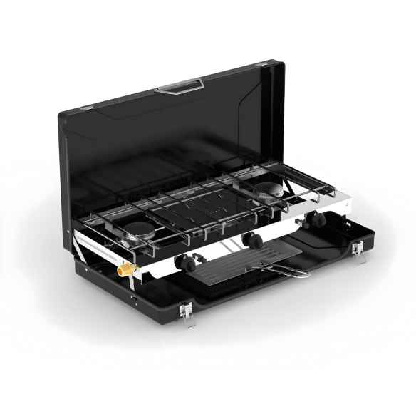 Réchaud à gaz 2 feux avec grill/toaster Incasa RG-216788