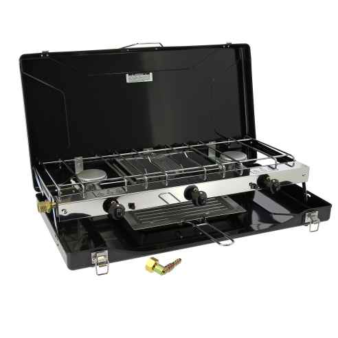 Réchaud à gaz 2 feux avec grill/toaster Incasa RG-216788