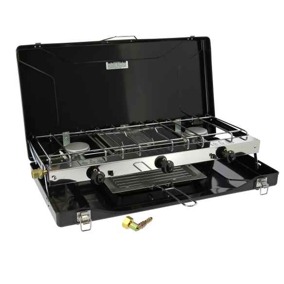 Réchaud à gaz 2 feux avec grill/toaster Incasa RG-216788