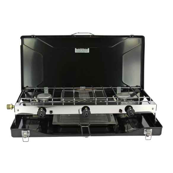 Réchaud à gaz 2 feux avec grill/toaster Incasa RG-216788