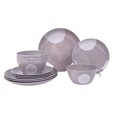 Pack vaisselle mélamine 12 pièces Harmony Incasa RG-917533