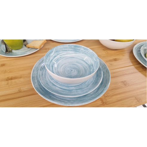 Pack vaisselle mélamine 12 pièces Céleste Incasa RG-917543