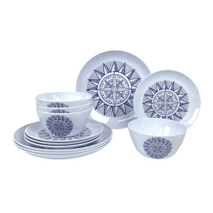 Pack vaisselle mélamine 12 pièces Cardinal Incasa RG-917553