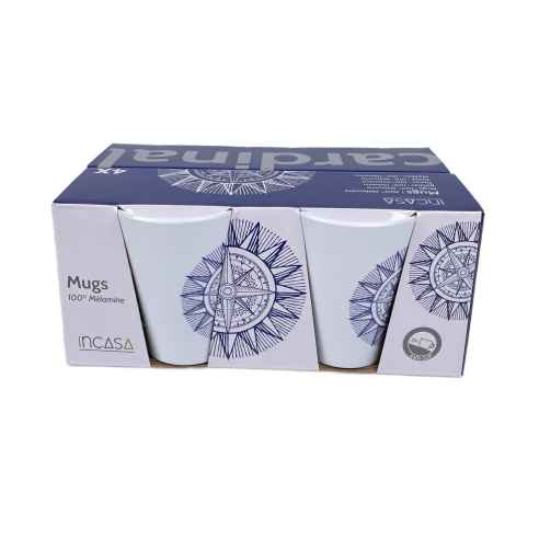 Pack 4 mugs mélamine Cardinal Incasa RG-917514