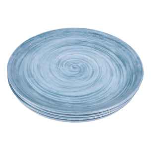 Pack 4 assiettes mélamine Céleste Incasa RG-917504