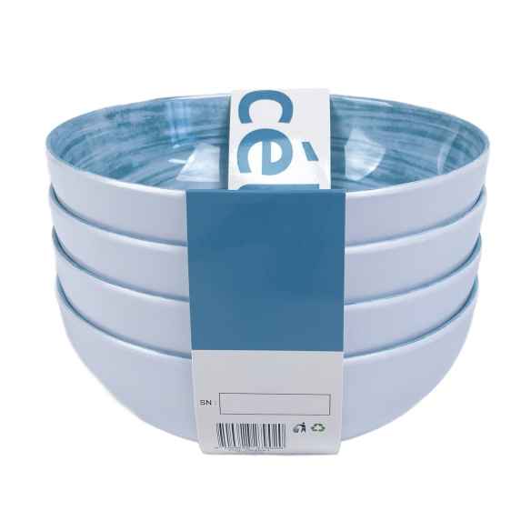 Pack 4 bols mélamine Céleste Incasa RG-917525
