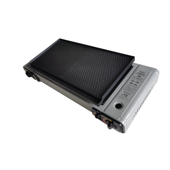 Plancha pour réchaud à gaz portable avec 2 Roc line RG-213700