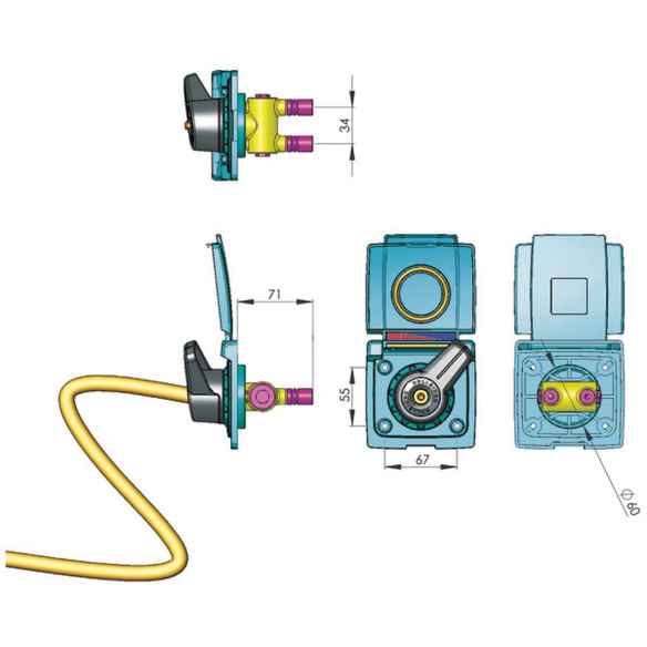 Douchette extérieure avec mitigeur  RG-212927