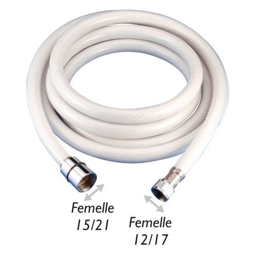 Adaptateur / réduction de tuyau flexible pour douchette d'évier M15 x 3/8  F x M