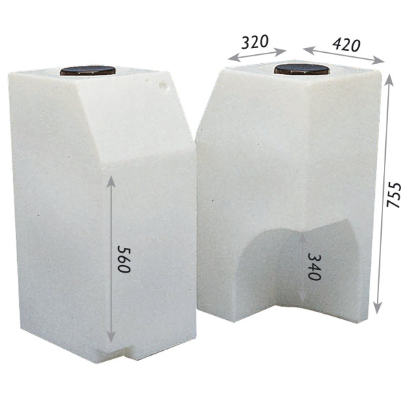 Réservoir eaux propres 80 litres Trafic avant 2001  RG-317814