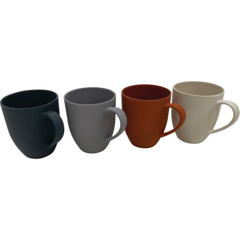 Ensemble de 4 mugs en fibre de bambou Incasa RG-914568