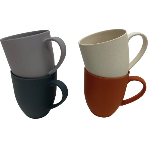 Ensemble de 4 mugs en fibre de bambou Incasa RG-914568