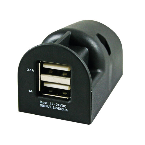 Chargeur 2 prises USB en saillie HABA RG-851103