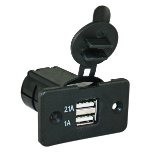 Socle 2 prises USB + voltmètre Encastrable 470027