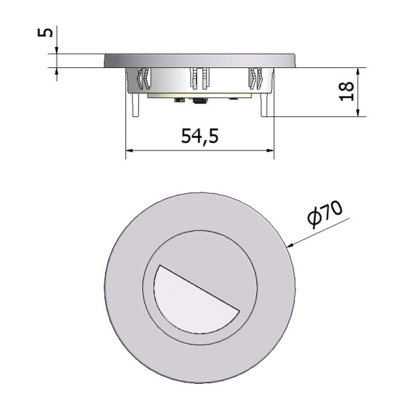 Veilleuse encastrable fixe à Leds  RG-959601