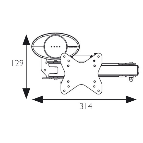 Support TV 3 articulations Project 2000 RG-864392