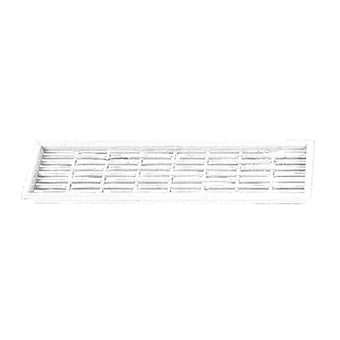 Grille de ventilation rectangulaire en PVC blanc à clipser