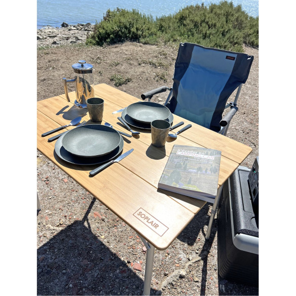 Table de camping pliante Modèle Flex Bambou x Soplair RG-071868