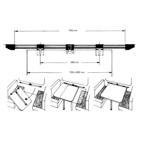 Coulisse de table  RG-076011