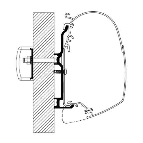 Adaptateur de stores Burstner Standard après Thule RG-484104