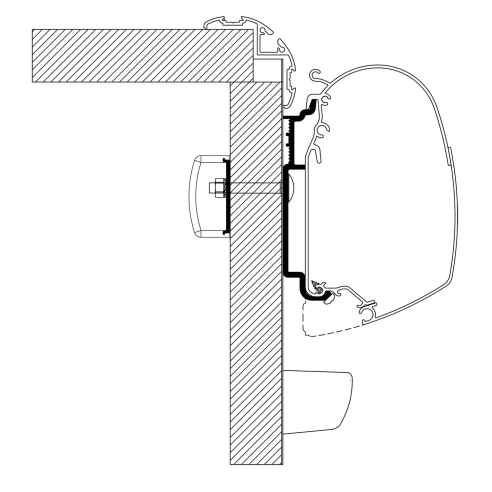 Adaptateur pour stores Knauss après 2017 Thule RG-484115