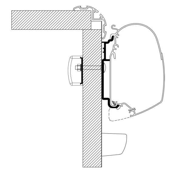 Adaptateur pour stores Knauss après 2017 Thule RG-484115