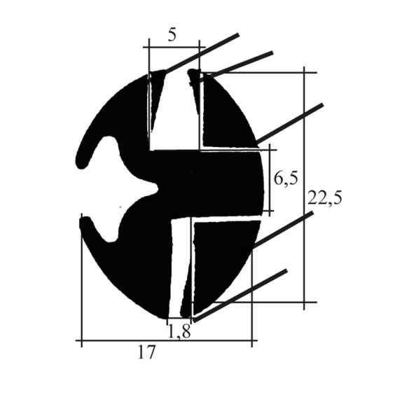 Profil caoutchouc à clé  RG-295517