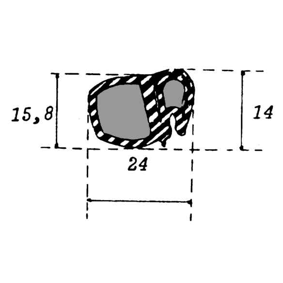 Profil à pince à bourrelet cellulaire sur le côté  RG-299576