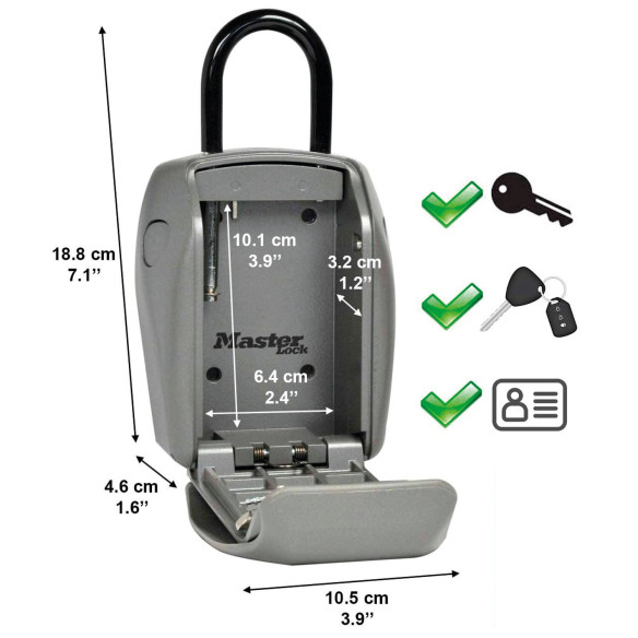 Mini-coffre de rangement sécurisé pour Masterlock RG-101374