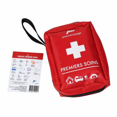 Mini-trousse Pocket premier secours Pharmavoyage à emporter en randonnée ou  en vélo