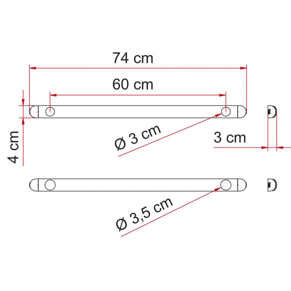 Kit Support Bar pour Carry Bike Fiamma RG-801325