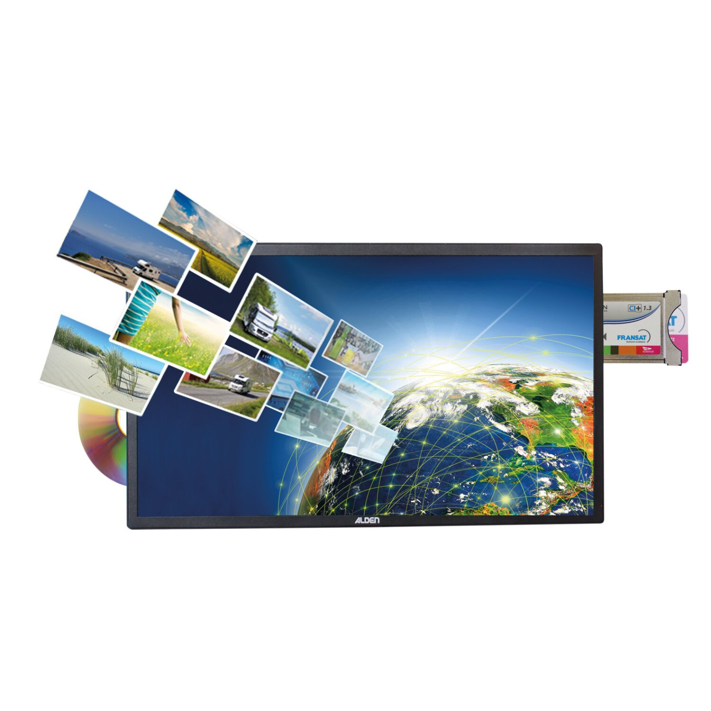 Téléviseur Satmatic® HD AIO® DVD LED FRANSAT Alden RG-865210