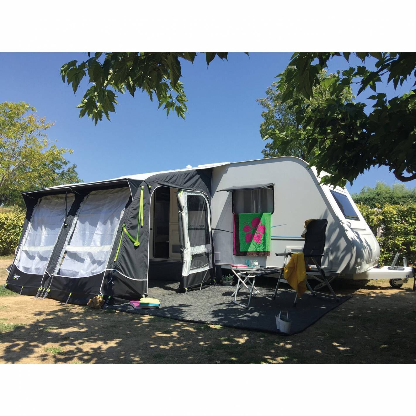 Auvent gonflable pour caravane Sirocco Air SUMMERLINE Dimension - 380 X 250