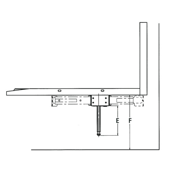 Vérin manuel arrière de stabilisation pour AMC Al-ko RG-501235