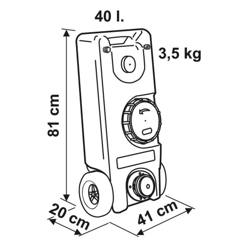 Roll-Tank 40 litres - eaux usées Fiamma RG-311821