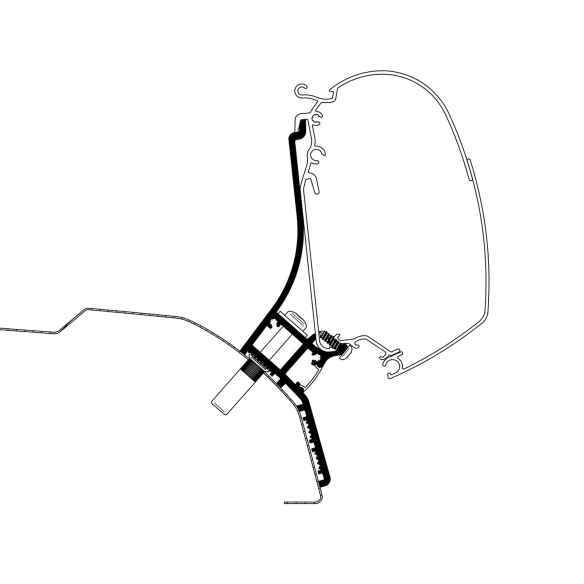 Adaptateur de stores Ducato H2 toit relevable Thule RG-484179