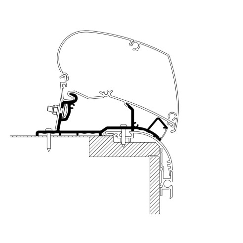 Adaptateur montage toit universel caravane Thule RG-484190