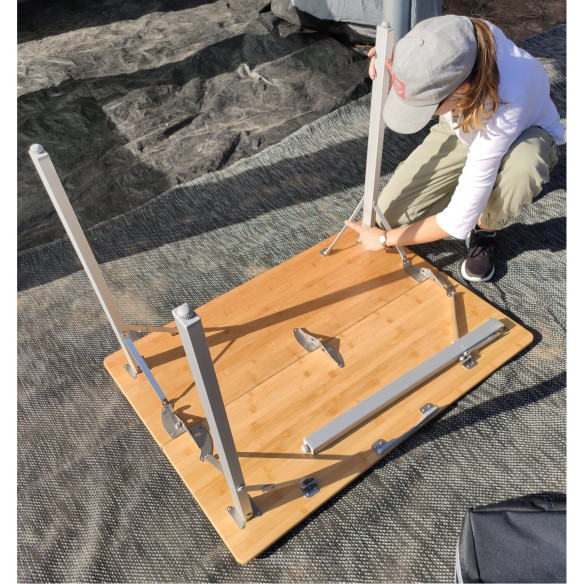 Table de camping pliante Modèle Bambou valise Soplair RG-071898