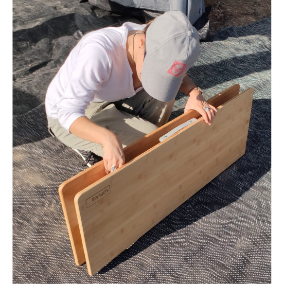 Table de camping pliante Modèle Bambou valise Soplair RG-071898